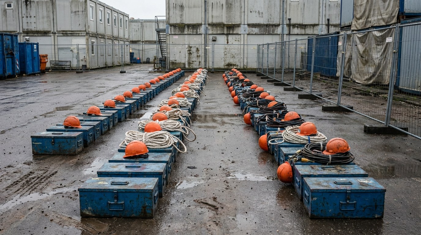 комплекты кабельного инструмента на площадке